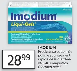 Brunet IMODIUM PRODUITS SÉLECTIONNÉS POUR LE SOULAGEMENT RAPIDE DE LA DIARRHÉE offer