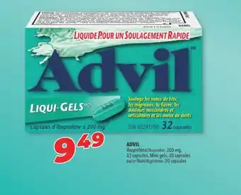 Familiprix ADVIL Ibuprofen, 200 mg, 32 capsules, Mini gels, 30 capsules or Nighttime, 20 capsules offer