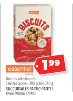 Familiprix ESSENTIEL SNACK Selected cookies, 300 g to 340 g offer