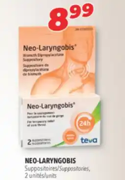 Familiprix Neo-Laryngobis suppositories for adults offer