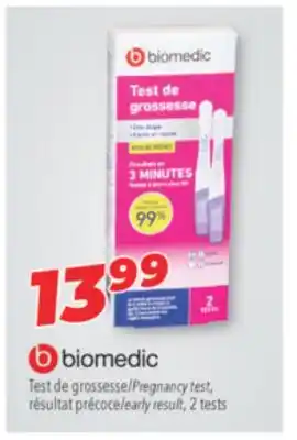 Familiprix Biomedic early result pregnancy test 2un offer