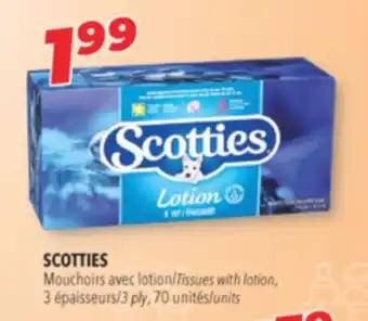 Familiprix Scotties 3-ply tissues with lotion Box 70un offer