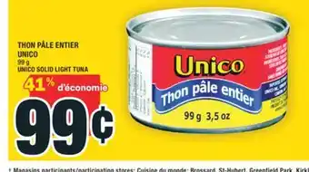 Super C THON PÂLE ENTIER UNICO | UNICO SOLID LIGHT TUNA offer