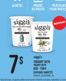 Provigo YOGOURT SKYR SIGGI'S, 650-750 G offer