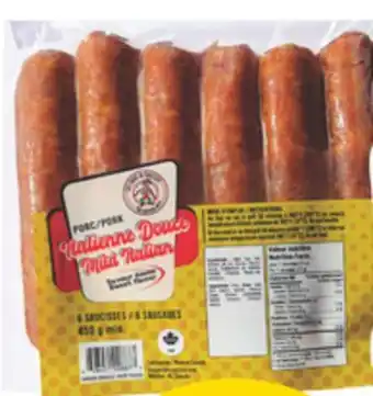 Giant Tiger Les Gars de Saucisse dinner sausages or Leadbetters peameal bacon offer