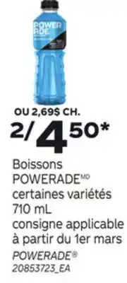 Provigo BOISSONS POWERADE, 710 ML offer