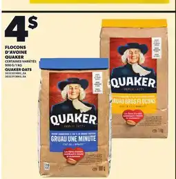 Provigo FLOCONS D'AVOINE QUAKER, 900 G/1 KG offer