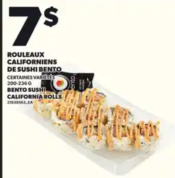 Provigo ROULEAUX CALIFORNIENS DE SUSHI BENTO, 200-236 G offer