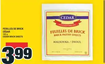 Super C FEUILLES DE BRICK CÉDAR | CEDAR BRICK SHEETS offer