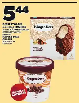 Provigo DESSERT GLACÉ, 414-500 ML OU BARRES, 3/4 UN. HÄAGEN-DAZS offer