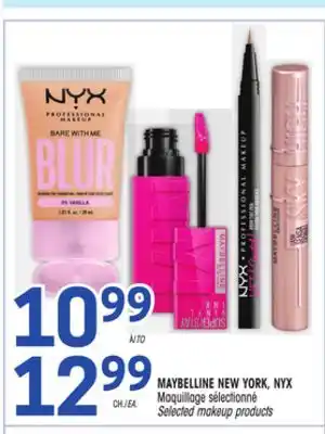 Uniprix MAYBELLINE NEW YORK, NYX Maquillage sélectionné/Selected makeup products offer