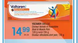 Uniprix Voltaren Emulgel Douleur Dorsale Et Musculaire/Back & Muscle Pain, Douleur Articulaire /Joint Paint offer