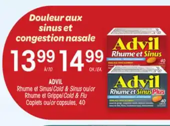 Uniprix ADVIL Rhume et Sinus/Cold & Sinus ou/or Rhume et Grippe/Cold & Flu Caplets ou/ou capsules offer