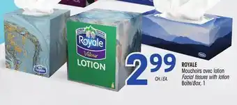 Uniprix ROYALE Mouchoirs avec lotion/ Facial tissues with lotion, Boîte/Box offer