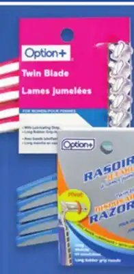 Uniprix OPTION+ Rasoirs jetables Disposable razors offer