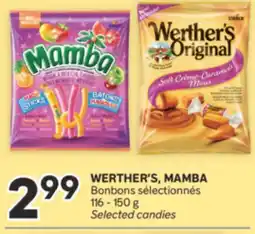 Brunet WERTHER'S, MAMBA Bonbons sélectionnés offer