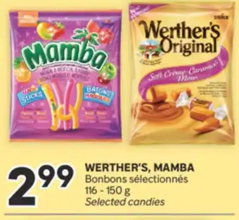 Brunet WERTHER'S, MAMBA Bonbons sélectionnés offer