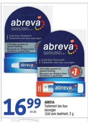 Uniprix ABREVA Traitement des feux sauvages Cold sore treatment offer