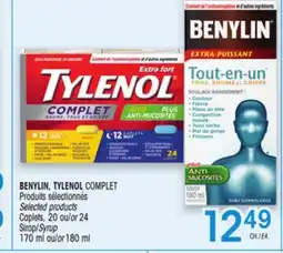 Uniprix BENYLIN, TYLENOL COMPLET Produits sélectionnés/Selected products Sirop/Syrup offer