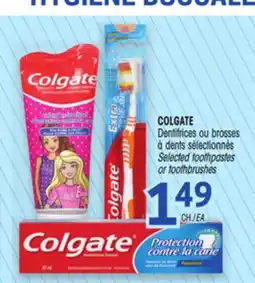 Uniprix COLGATE Dentifrices ou brosses à dents sélectionnés/Selected toothpastes or toothbrushes offer