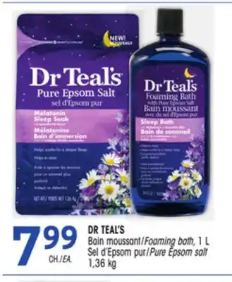 Uniprix DR TEAL'S Bain moussant/Foaming bath/Sel d'Epsom pur /Pure Epsom salt offer