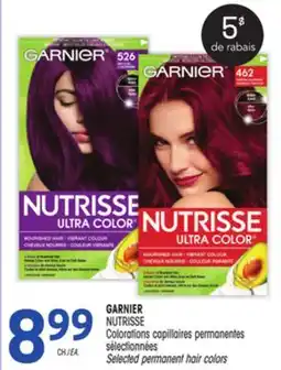 Uniprix GARNIER NUTRISSE Colorations capillaires permanentes sélectionnées/ Selected permanent hair colors offer