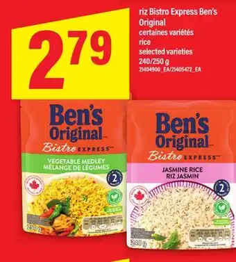 Maxi RIZ BISTRO EXPRESS BEN'S ORIGINAL | rice, 240/250g offer