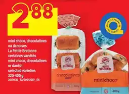 Maxi MINI CHOCO, CHOCOLATINES OU DANOISES LA PETITE BRETONNE, 320-400 g offer