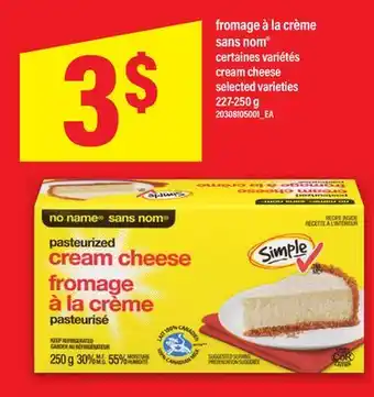 Maxi FROMAGE À LA CRÈME SANS NOM , 227-250 G offer