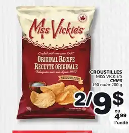 Marches Tradition MISS VICKIE'S CHIPS offer