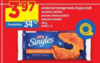 Maxi PRODUIT DE FROMAGE FONDU SINGLES KRAFT, 410 g offer