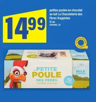 Maxi PETITES POULES EN CHOCOLAT AU LAIT LA CHOCOLATERIE DES PÈRES TRAPPISTES, 12 UN offer