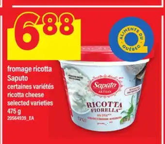 Maxi FROMAGE RICOTTA SAPUTO, 475 g offer