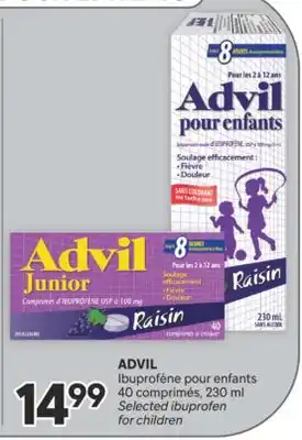 Brunet ADVIL Ibuprofène pour enfants 40 comprimés offer