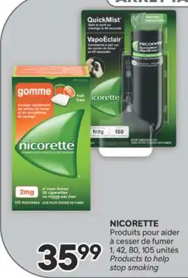 Brunet NICORETTE Produits pour aider à cesser de fumer 1, 42, 80, 105 unités offer