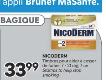 Brunet NICODERM TIMBRES POUR AIDER À CESSER DE FUMER, 7-21 MG, 7 UN offer