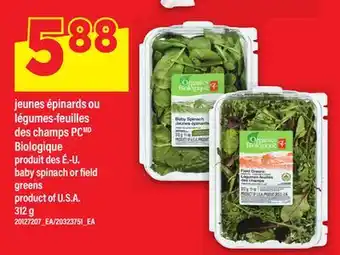 Maxi JEUNES ÉPINARDS OU LÉGUMES-FEUILLES DES CHAMPS PC, 312 G offer