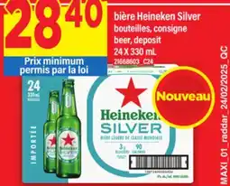 Maxi BIÈRE HEINEKEN SILVER, 24 X 330 mL offer