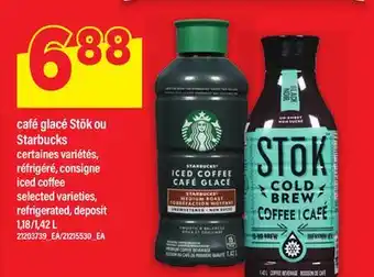 Maxi CAFÉ GLACÉ STŌK OU STARBUCKS | ICED COFFEE, 1,18/1,42 L offer