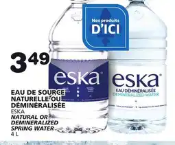 Marches Tradition ESKA NATURAL OR DEMINERALIZED SPRING WATER offer