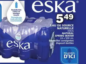 Marches Tradition ESKA NATURAL SPRING WATER offer