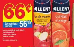 Maxi JUS OU COCKTAIL DE FRUITS ALLEN'S, 1 L offer