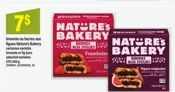 Maxi BROWNIE OU BARRES AUX FIGUES NATURE'S BAKERY | BROWNIE OR FIG BARS, 270/340 G offer