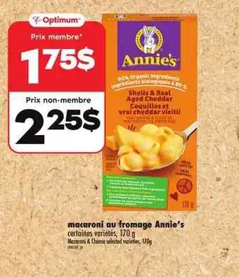 Maxi MACARONI AU FROMAGE ANNIE'S, 170G offer