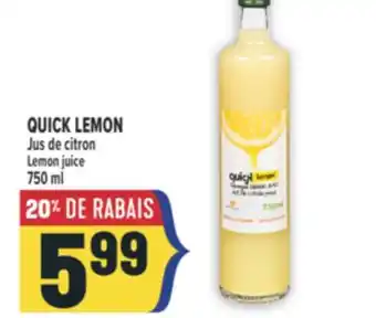 Marché Adonis QUICK LEMON Jus de citron | Lemon juice offer