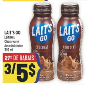 Marché Adonis LAIT'S GO LAIT | LAIT'S GO MILK offer