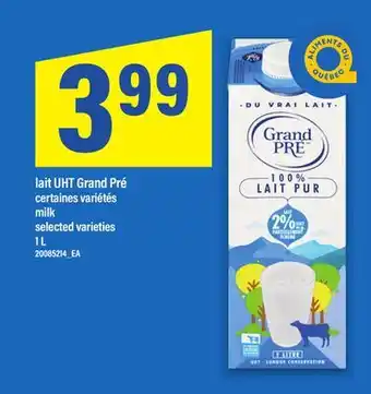 Maxi LAIT UHT GRAND PRÉ, 1 L offer