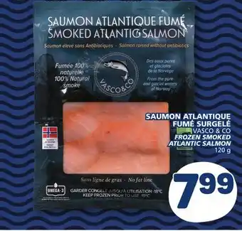 Marché Bonichoix VASCO & CO FROZEN SMOKED ATLANTIC SALMON offer