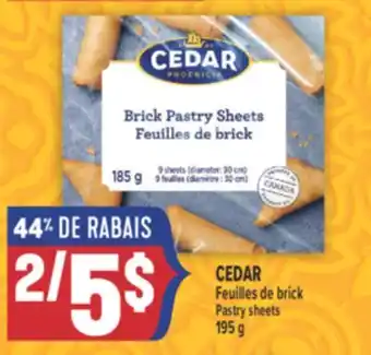 Marché Adonis CEDAR Feuilles de brick | Pastry sheets offer