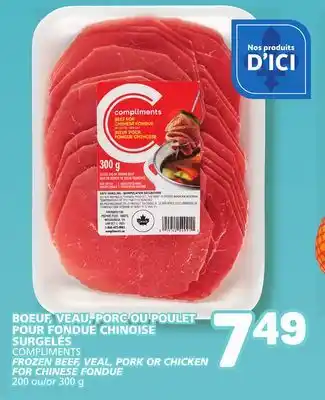 Marché Bonichoix COMPLIMENTS FROZEN BEEF, VEAL, PORK OR CHICKEN FOR CHINESE FONDUE offer